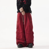 BTSG美式 小众街舞爵士嘻哈男女休闲裤 复古hiphop多口袋阔腿工装 裤