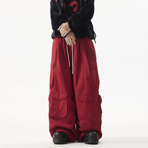 嘻哈小众街舞hiphop多口袋工装裤