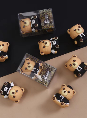 3D橡皮擦超逼真小动物桌面摆件文具收藏品nandy熊立体卡通橡皮擦