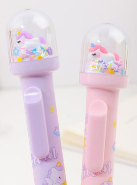 网红动物园卡通高颜值黑色中性笔景观笔可爱按动式水笔学生礼物