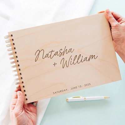 定制婚礼宾客本结婚签到礼金薄Personalised Wedding Guest Book