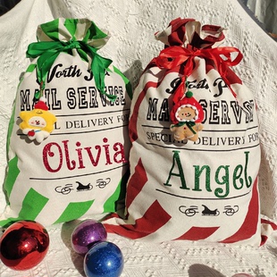 饰家庭装 定制圣诞礼物大号礼品袋装 饰儿童礼物 gift个性 Christmas