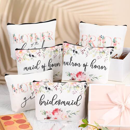 Bride Makeup Bag 婚礼新娘化妆包伴娘伴手礼物袋单身派对装饰