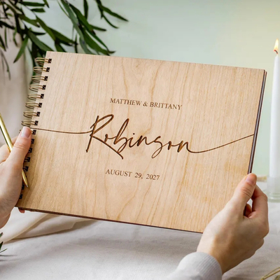 Personalised Wedding GuestBook定制婚礼签到本宾客本结婚纪念册