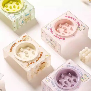 慢食碗狗狗陶瓷防噎止吐碗猫碗狗碗加高亚克力架高脚护颈宠物粮碗