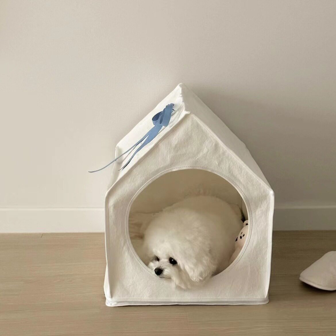 韩国ins风纯色猫窝四季通用狗窝睡觉小屋pet半封闭宠物帐篷可拆洗
