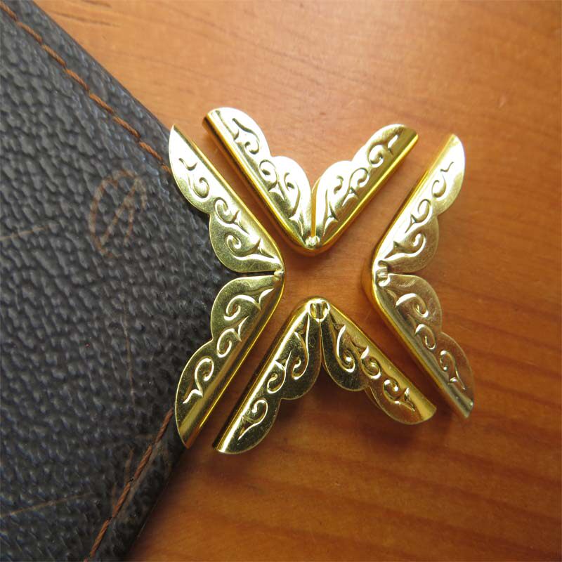 3元20个仿金色书角笔记本护角小包角相册包角彩页本压角26mm边长