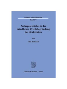 预订不退不换德语Au?ergesetzliches in der mündlichen Urteilsbegründung des Strafrichters.: