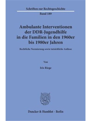 预订【德语】Ambulante Interventionen der DDR-Jugendhilfe in die Familien in den 1960er bis 1