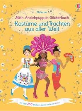 预订【德语】 Mein Anziehpuppen-Stickerbuch: Kostüme und Trachten aus aller Welt[9781789415650]