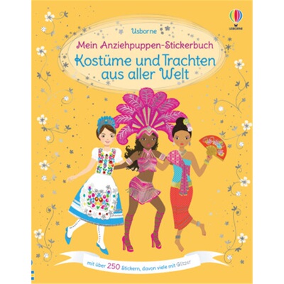 预订【德语】 Mein Anziehpuppen-Stickerbuch: Kostüme und Trachten aus aller Welt[9781789415650]