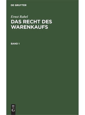 预订【德语】 Ernst Rabel: Das Recht des Warenkaufs. Ba