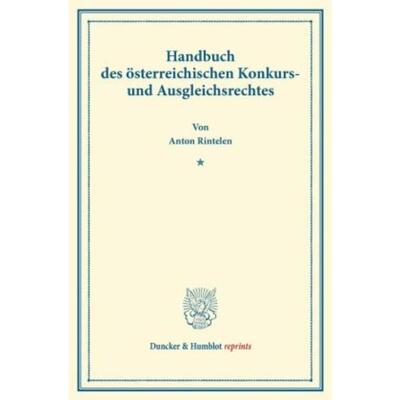 预订不退不换德语 Handbuch des Osterreichischen Konkurs- un