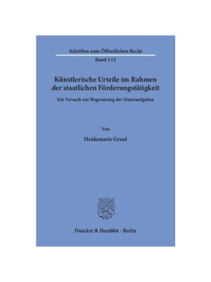 预订【德语】Künstlerische Urteile im Rahmen der staatlichen F?rderungst?tigkeit.:Ein Versuch zur Begrenzung der Staatsa