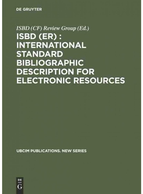 按需印刷DGYT ISBD (ER) : International Standard Bibliographic Description for Electronic Resources[9783598113697]