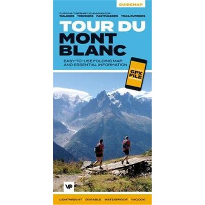 预订Tour du Mont Blanc:Easy-to-use folding map and essential information, with custom itinerary planning for walkers, tr