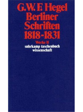 预订不退不换德语Berliner Schriften 1818-1831: