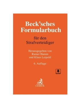 预订【德语】Beck'sches Formularbuch für den Strafverteidiger:Mit Formularen zum Download