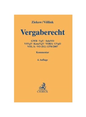 预订【德语】Vergaberecht:Gesetz gegen Wettbewerbsbeschr?nkungen - Teil 4, Vergabeverordnung, Sektorenverordnung, Vergabe