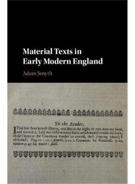 按需印刷不退不换Material Texts in Early Modern England[9781108421324]