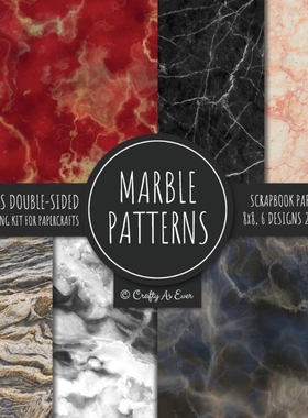 预订Marble Patterns Scrapbook Paper Pad 8x8 Scrapbooking Kit for Papercrafts, Cardmaking, Printmaking, D