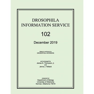 按需印刷不退不换Drosophila Information Service, 2019, Volume 102[9781387598458]