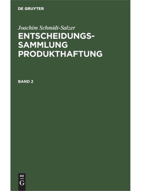 预订【德语】 Joachim Schmidt-Salzer: Entscheidungssamm