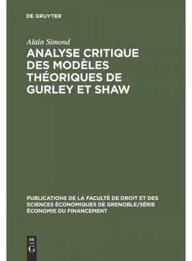 按需印刷DEG Analyse critique des modèles théoriques de Gurley et Shaw[9783110994629]