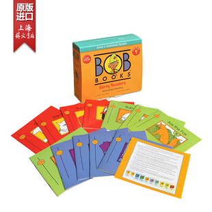 现货 英文原版 鲍勃阅读 儿童启蒙 Bob Books English Readers 4阶段 无卡片 鲍勃幼儿英语学习字母书籍 3-6-8岁 自然拼读