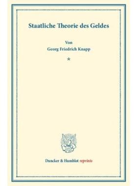 预订【德语】 Staatliche Theorie des Geldes.:
