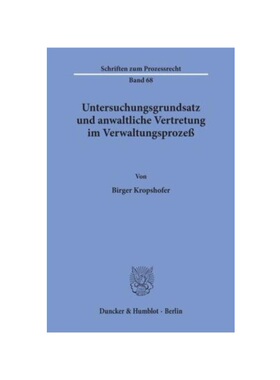 预订不退不换德语Untersuchungsgrundsatz und anwaltliche Vertretung im Verwaltungsproze?.: