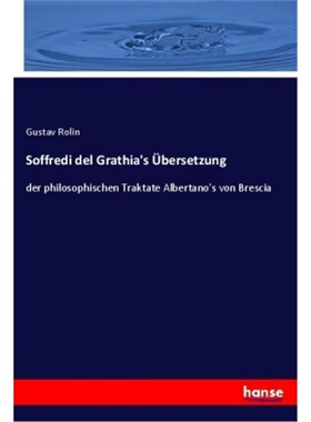 预订【德语】Soffredi del Grathia's ubersetzung[9783337489250]