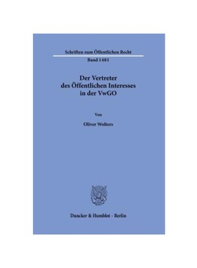 预订【德语】Der Vertreter des ?ffentlichen Interesses in der VwGO.: