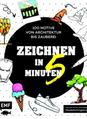 预订【德语】 Zeichnen in 5 Minuten - 100 Motive von Architektur bis Zauberei:Von der TikTok-Zeic