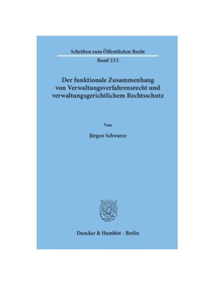 预订【德语】Der funktionale Zusammenhang von Verwaltungsverfahrensrecht und verwaltungsgerichtlichem Rechtsschutz.: