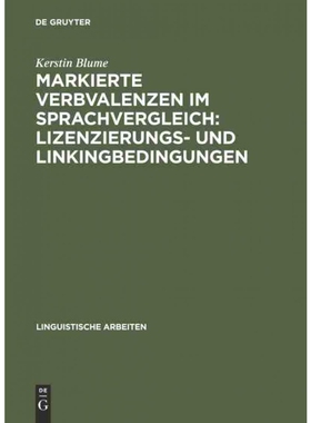 按需印刷DEG Markierte Verbvalenzen im Sprachvergleich: Lizenzierungs  und Linkingbedingungen[9783484304116]