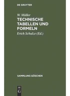 按需印刷DEG Technische Tabellen und Formeln[9783111214917]