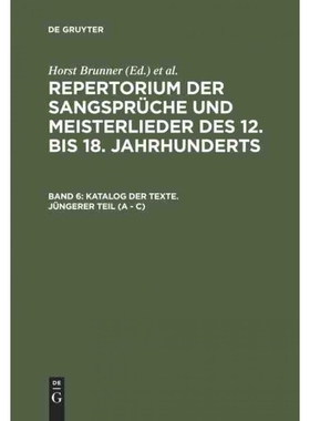 按需印刷DEG Katalog der Texte. Jüngerer Teil (A   C)[9783484105065]
