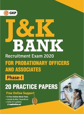 预订J & K Bank 2020 Probationary Officers & Associates Ph I - 20 Practice Papers