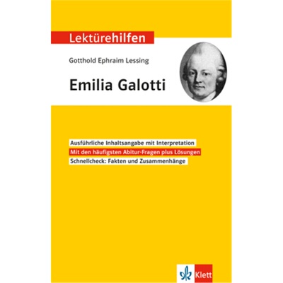 预订【德语】 Klett Lektürehilfen Gotthold Ephraim Lessing, Emilia Galotti[9783129231371]