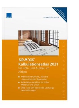 预订【德语】 SIRADOS Kalkulationsatlas 2021 für Roh- und Ausbau im Altbau:für 32 Roh- und Ausbaugewerke im Altbau