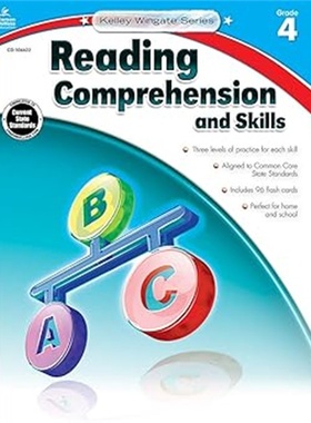 现货Carson Dellosa: Kelley Wingate Reading Comprehension and Skills Workbook Grades [9781483804958]