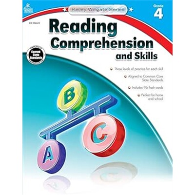 现货Carson Dellosa: 卡森·德洛萨Kelley Wingate Reading Comprehension and Skills Workbook Grades
