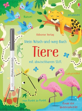 预订【德语】 Mein Wisch-und-weg-Buch: Tiere[9781789413632]