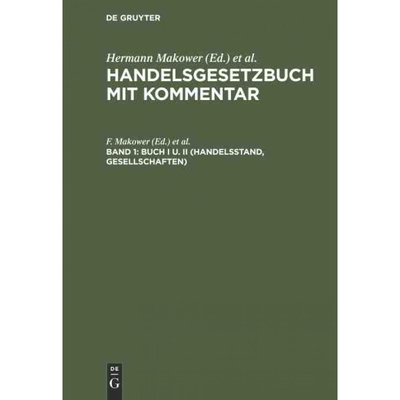 按需印刷DEG Buch I u. II (Handelsstand, Gesellschaften)[9783111159232]