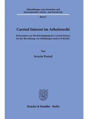 预订【德语】 Carried Interest im Arbeitsrecht.:Insbeso