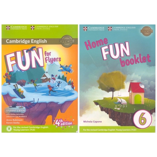 特价 英文原版 剑桥少儿英语YLE考试 Fun for Flyers 三级 包含在线学习资料 and Home Fun Booklet 6