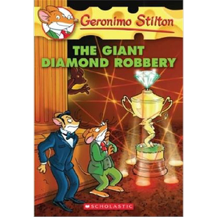 【外文书店】学乐 老鼠记者 英文原版儿童绘本故事7-12岁 Geronimo Stilton #44: The Giant Diamond Robbery  儿童探险小说