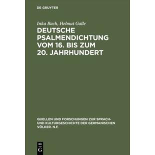 按需印刷不退不换DEG Deutsche Psalmendichtung vom 16. bis zum 20. Jahrhundert[9783110121629]