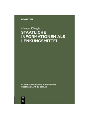 预订不退不换德语Staatliche Informationen als Lenkungsmittel:Dargestellt insbesondere am Problem beh?rdlicher Warnungen u